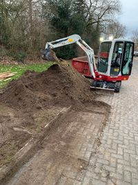 zand vullen in container